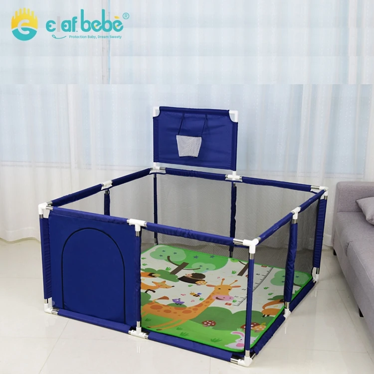 Hot Sale Extra Large Foldable Baby Playpen, Large Square Portable Mesh Kids Play Pen For Children