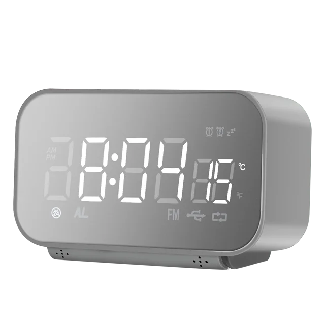 iMSH LBR14301 Digital alarm clock table bedside desktop light large display square digital alarm clocks