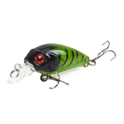 1Piece 45mm 3.5g 3D Eyes Artificial Plastic Minnow Fishing Bait Lures With 2 Treble Hooks For Sea Wobblers Hard Baits Pesca