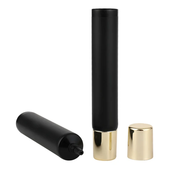 10ml 20ml empty black nozzle tube cosmetic packaging tubes PP soft tube for sunscreen eye hand cream