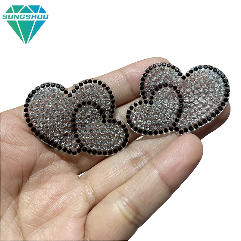 Customized Multi Color Size Diy Hot Fix Rhinestone Iron On Patch Clothing Accessories Rhinestone Patches