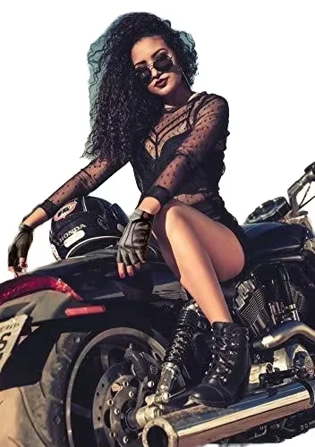 High quality unisex bicycle and motorbike motorcycle half fingers driving genuine leather gloves leather