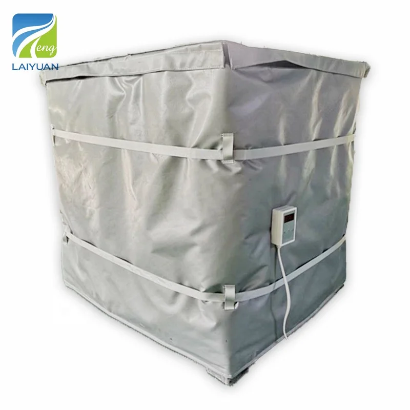 Laiyuan High Quality 2500*1000mm 1000L Ibc Tote Heater Blanket Heated Jacket For Ibc Tank With Magic Belt