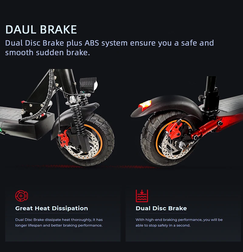 waterproof high speed two wheel e electric scooter 40km free shipping