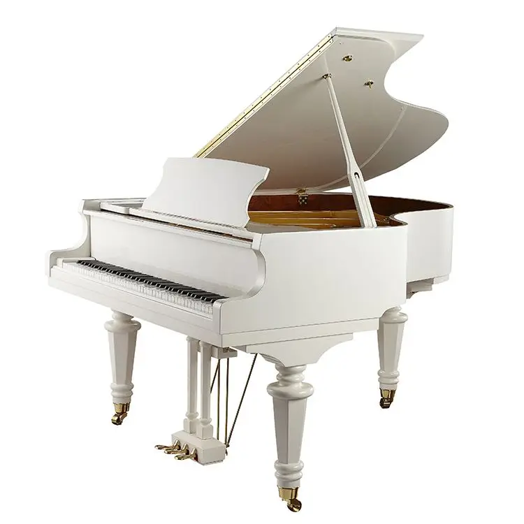 baby grand piano white