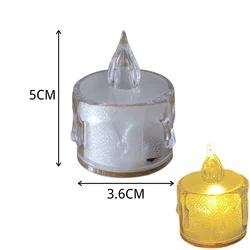 Amazon hot sale Party Wedding decoration tea cups led light candles with moving flame plastic electric candle light
