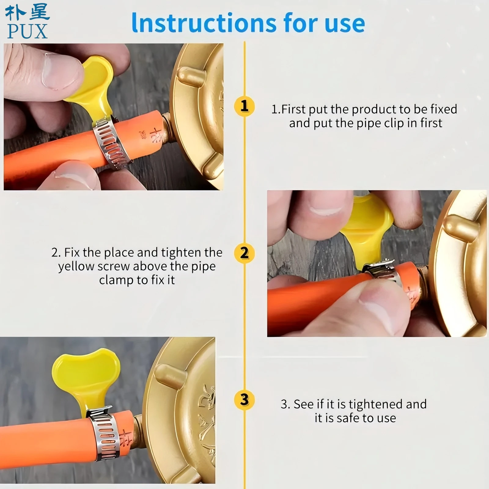 American Type with Handle Tube Hoop Gas Pipe Liquefied Gas Car Wash Hose Clamp for Water Washing Machine Drain Hose