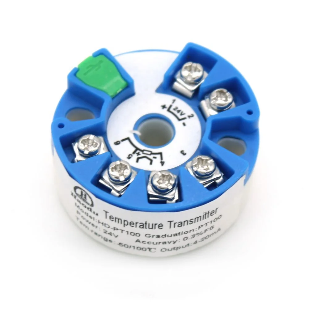 Programmable Thermocouple K J PT100 to 4-20mA Converter TC RTD Input 4-20mA Output Head-mounted Temperature Transmitter With USB