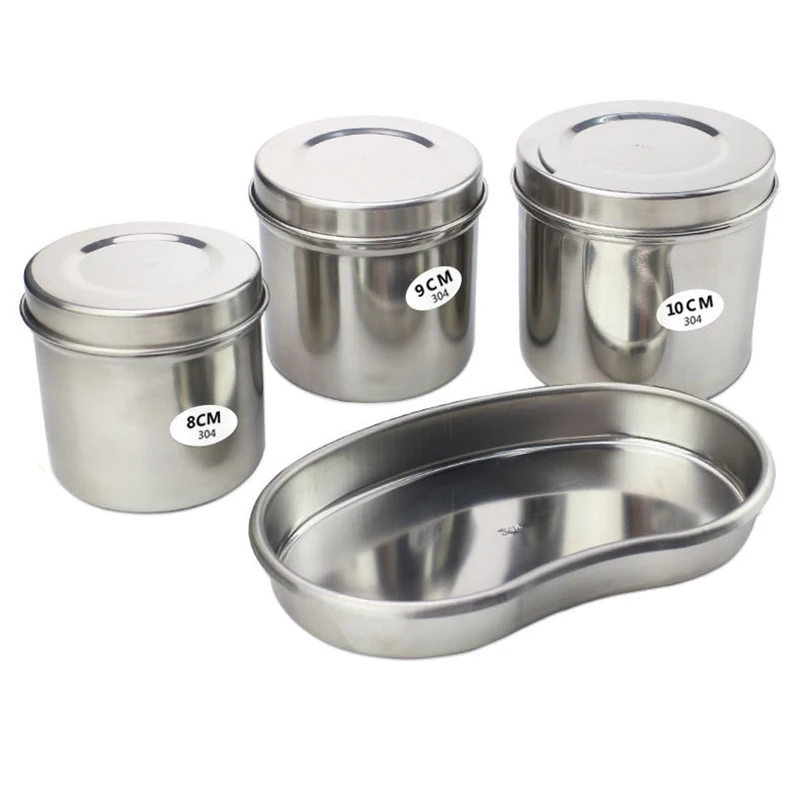 Stainless Steel Tattoo Tray Surgical Disinfection Bending Plate For Dental Eyebrow Lip Tattoo Sterilization Tools