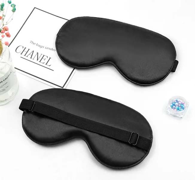 Silk satin Sleep eye Mask  with Adjustable Strap Satin Blackout Comfortable Blindfold Eyeshade for Night Sleep