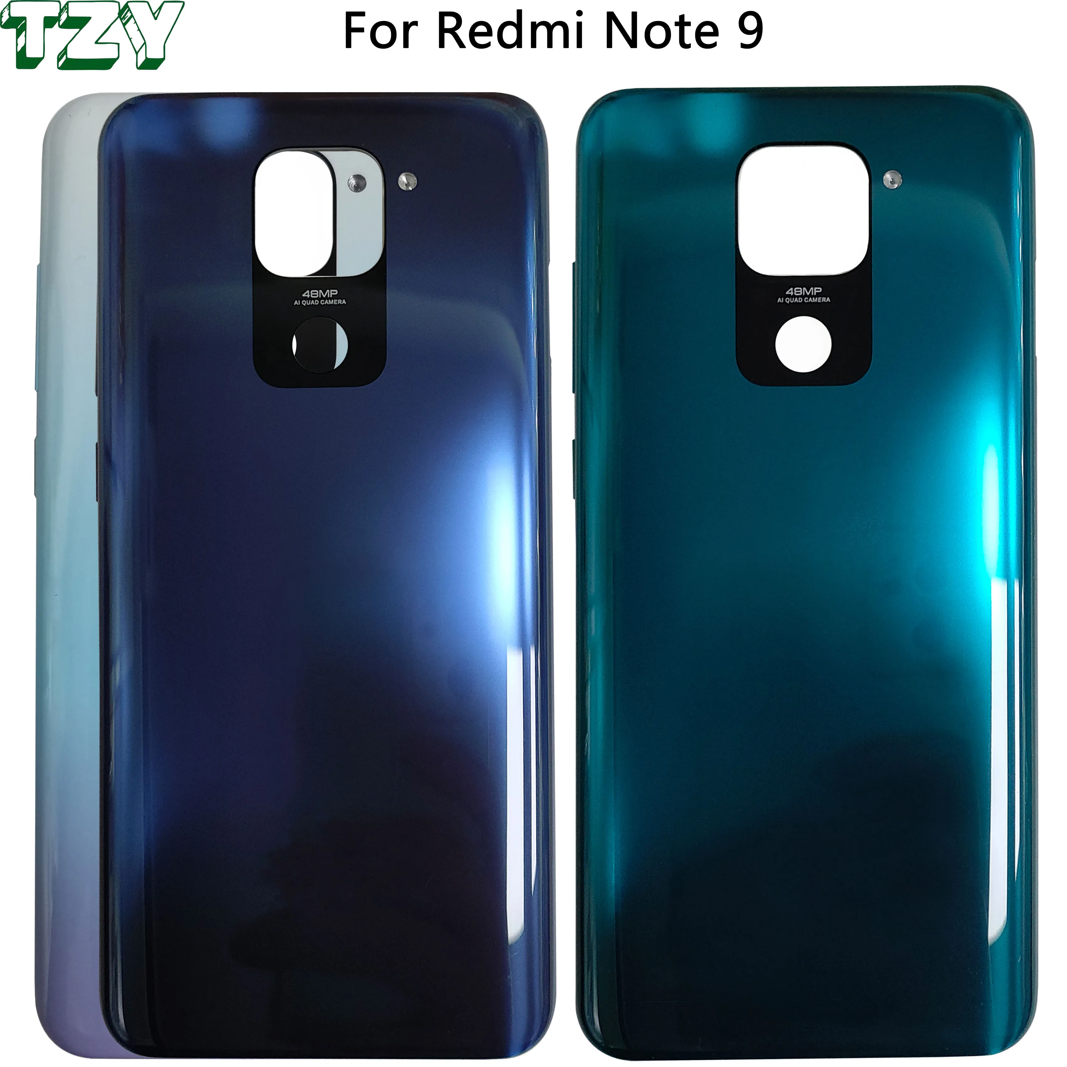 Задняя крышка батарейного отсека телефона для Xiaomi Redmi Note 9, задняя крышка корпуса, запасные части