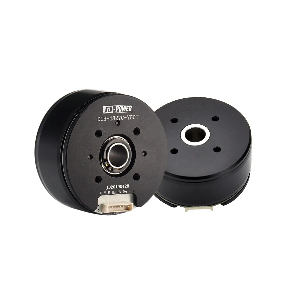 High quality JD-power DCH-4827C flat hollow shaft gimbal bldc motor 12v 24v with switch hall sensor for 3D Holographic LED Fan
