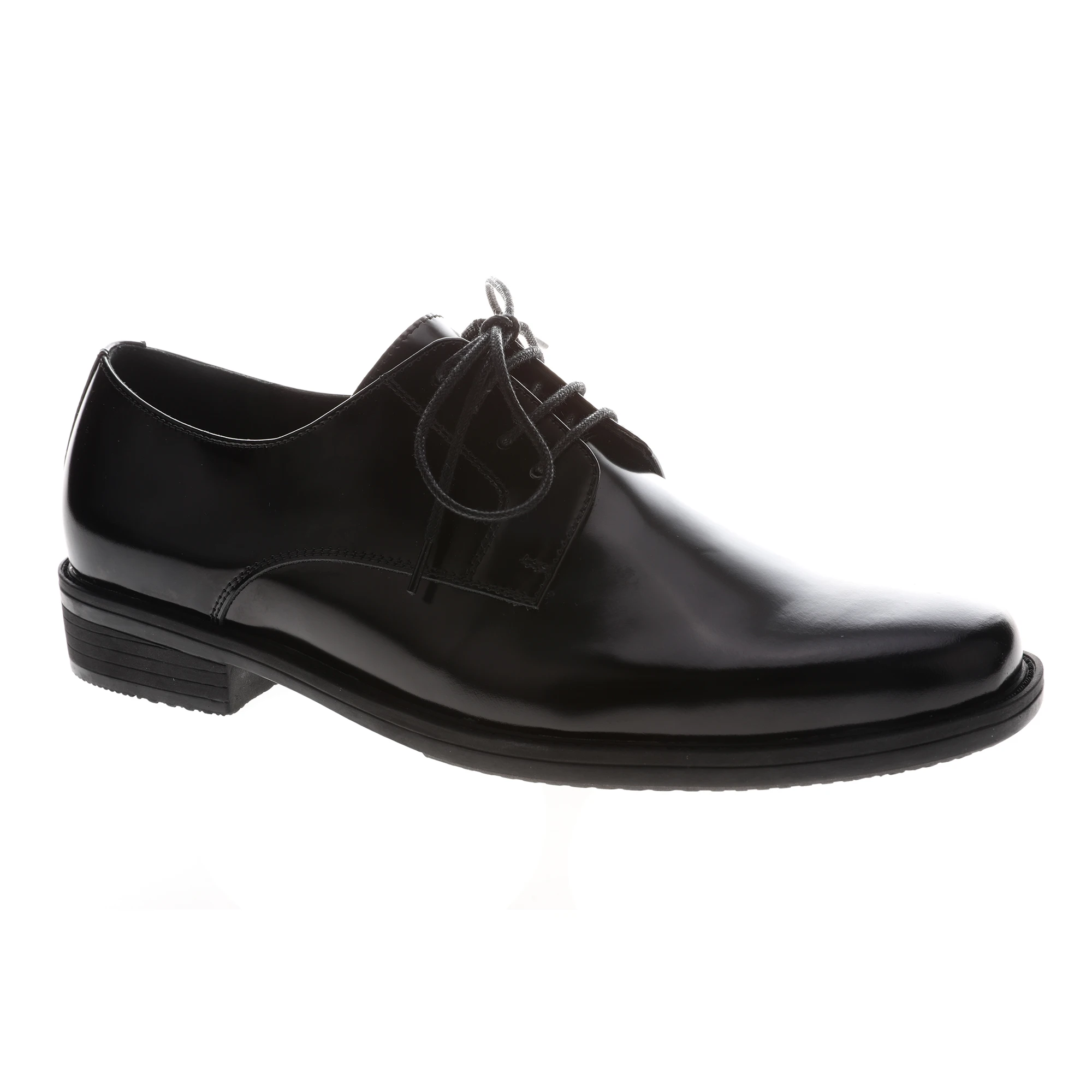 Classic Shiny Black Lace Style Genuine Leather Men Dress Shoes