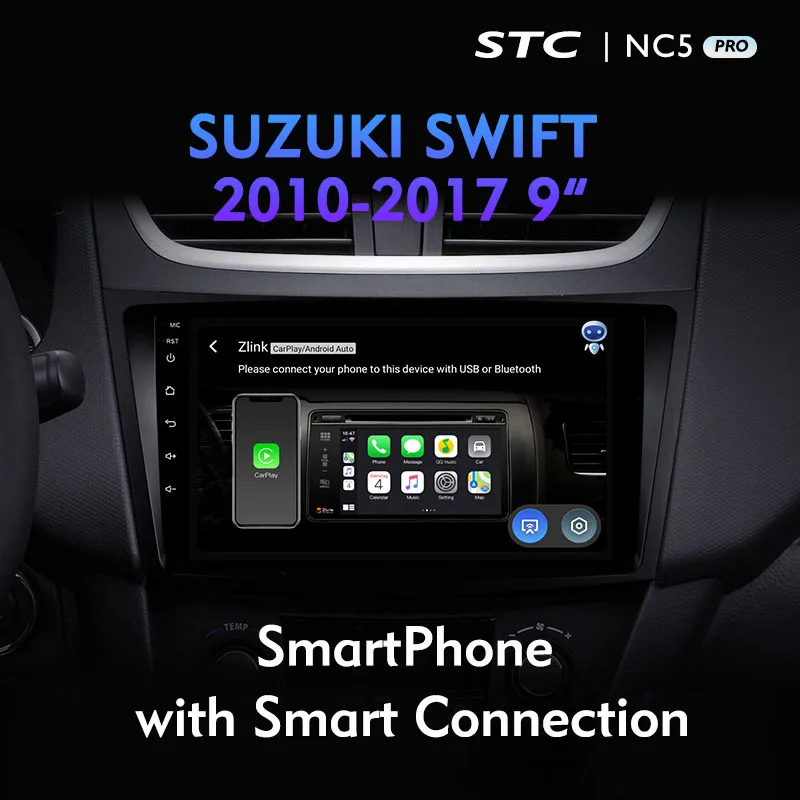 Original 2 Din 9 Inch Android 11 Car DVD Player For SUZUKI Swift 2010-2017 With Carplay BT Radio GPS Navigation