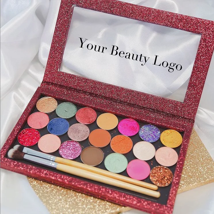 Private Label Waterproof Eyeshadow Palette High Quality Vegan Magnetic Makeup Palette with Matte Pigments for All Skin Tones