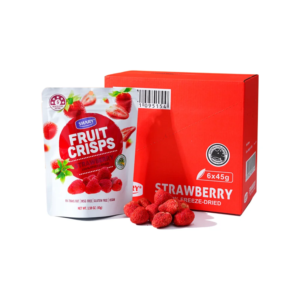 SHARY No Additives Freeze Dried Strawberry Tea Flavor Tea Of Dry Whole Strawberry for Snack Cookie Cake Dried FD fruits