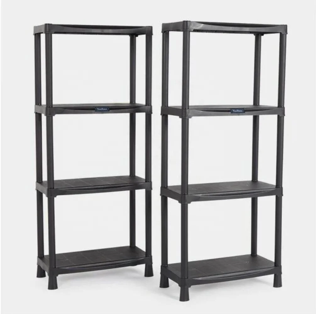 Heavy Duty Lightweight Adjustable Display Stackable Plastic Boltless Rack 5 Shelves Storage Garage Shelving Industrial Racking