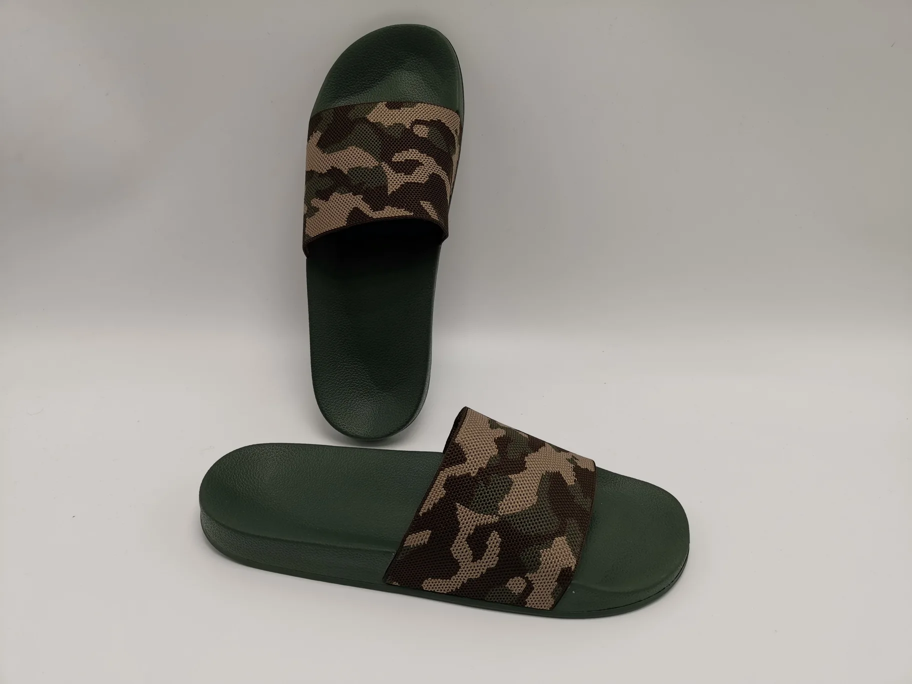 GRS EVA Shoes Lady camouflage Flying fabric upper slide sandal Woman Custom Slippers Open Toe slide