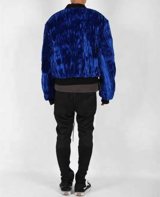 OEM custom label high quality dropshipping stock mens velvet jacket