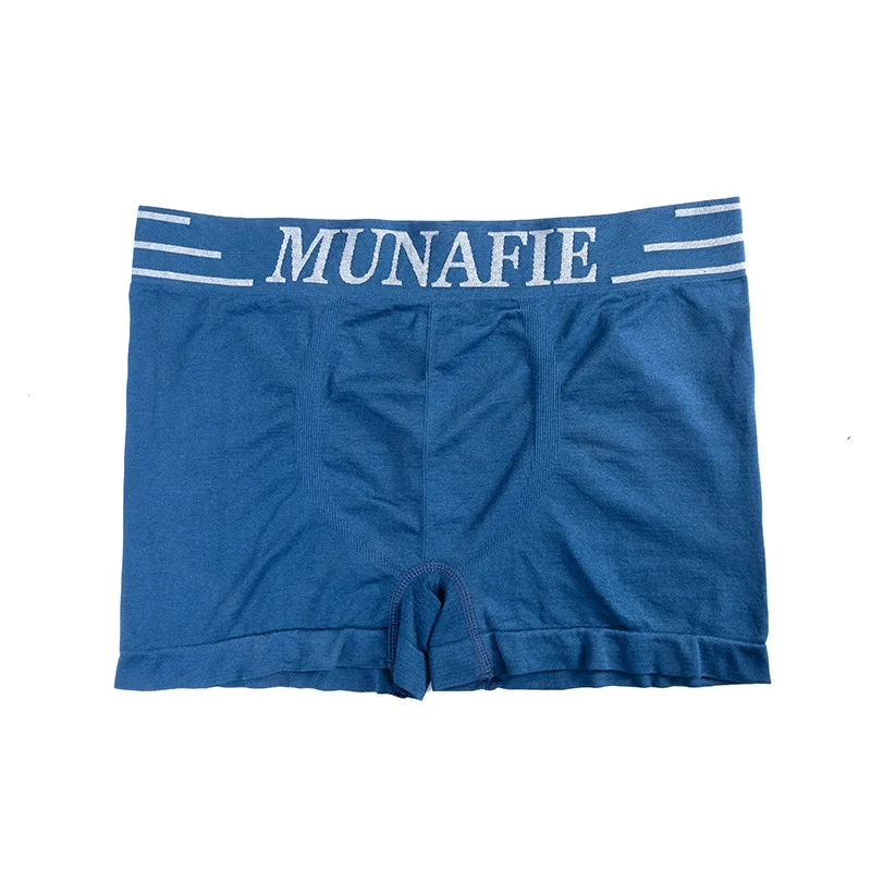  Мужское нижнее белье из ледяного шелка Munafie Fierce простые бесшовные трусы-боксеры со средней талией и высокой