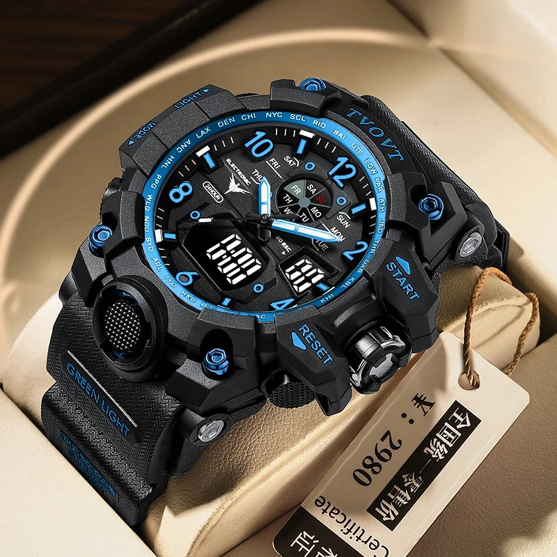 G Style Custom Logo Water Proof Designer Dual Time Watch Top Brand Analog Sport Digital Watch Men Wrist Luxury Montre 8803