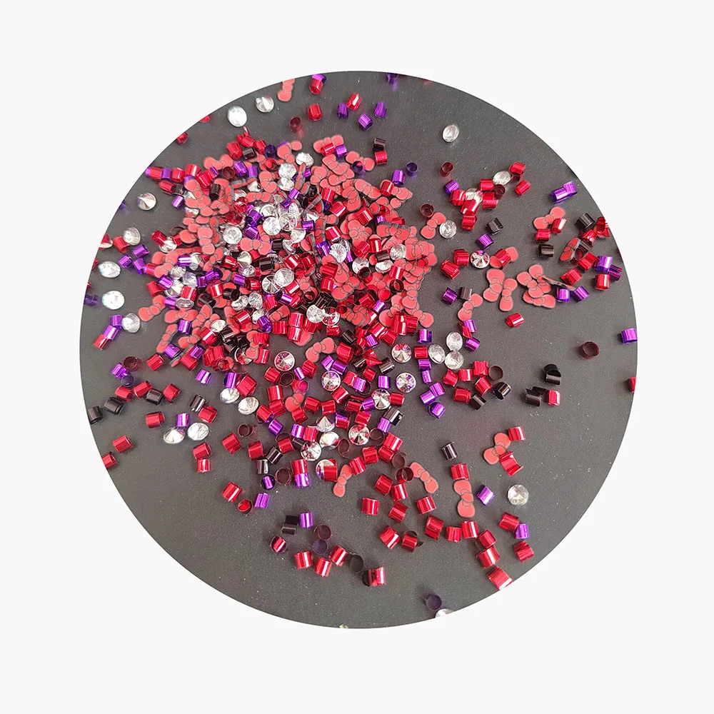 500g/Lot Mixed Bingsu Beads Polymer Hot Soft Clay Bowknot Slices Sprinkles for DIY Slime Crafts Making Toys Accessories