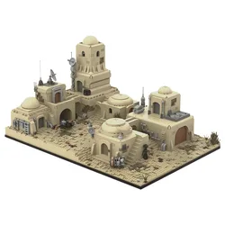 Space Wars Architecture Building Blocks Compatible MOC-52200 Tatooine Mos Eisley Desert Cantina Model Bricks Kids Toys Xmas Gift
