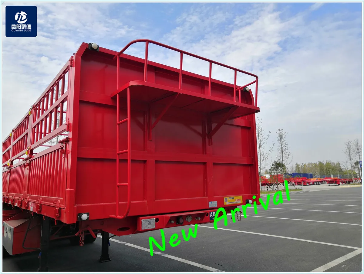  #OYJD Trailers good skill 40ft flatbed trailer 60t payload strengthen fence semitrailer use container gen set transport on
