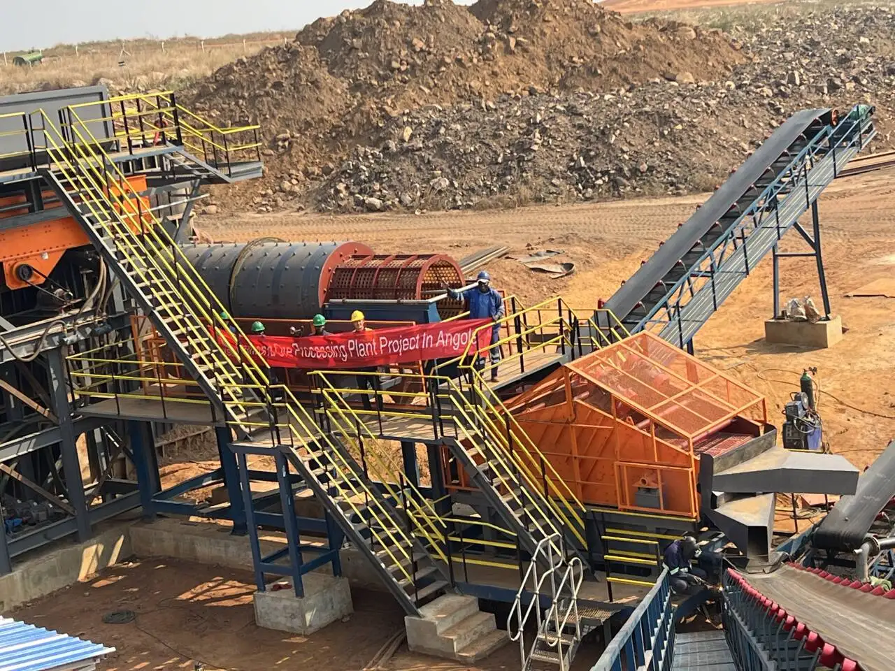 High Recovery 100tph Installed Angola Completely Set Alluvial Diamond Processing Plant Price