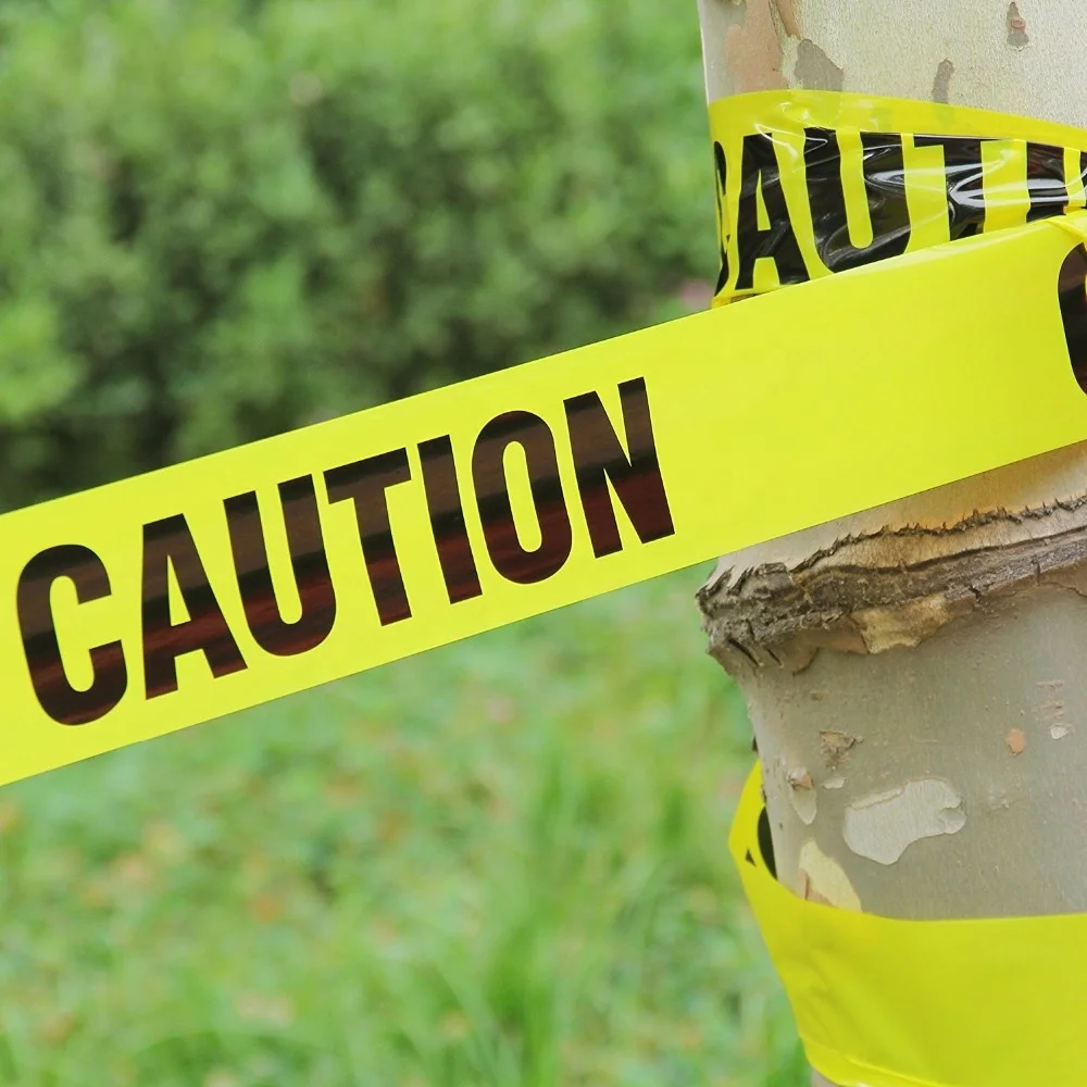 Wholesale custom printed free sample safety barrier red and white caution tape