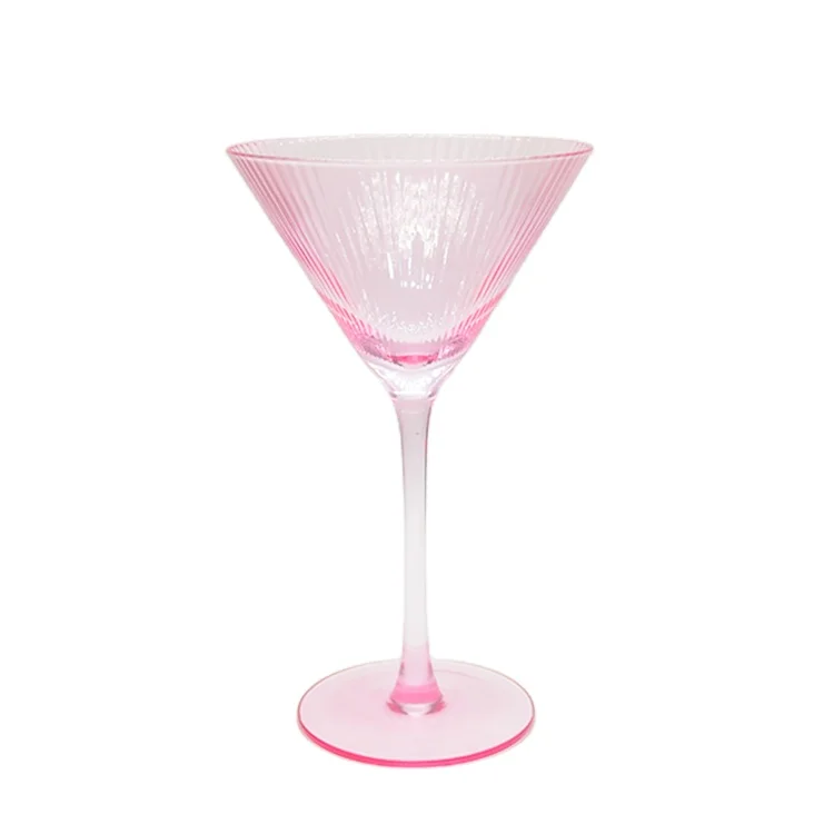 Colored hand blown crystal martini glass with stem elegant cocktail glass for martini