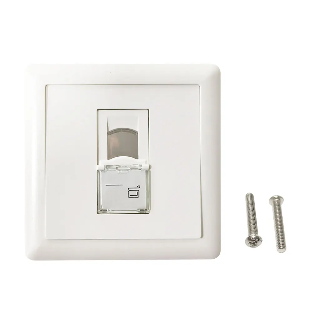 1 порт 86 типа RJ45 Keystone Jack сетевой LAN Лицевая панель внутренняя настенная Одиночная розетка
