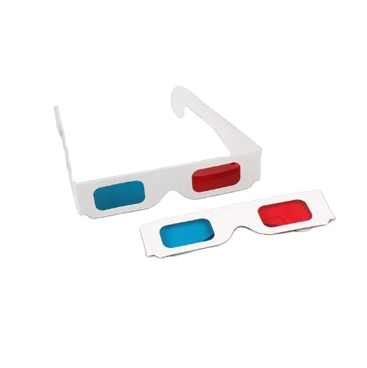 Promotional Paper Anaglyph 3D Glasses Paper 3D Glasses View Anaglyph Red/Blue 3D Glass For Movie Video