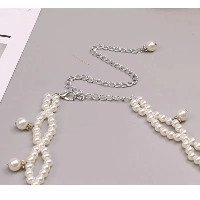 
New design Fashion Pearl Waist Belts For Women Dresses chain Tassel Belt slim Girls Waist Belts Waistband 
