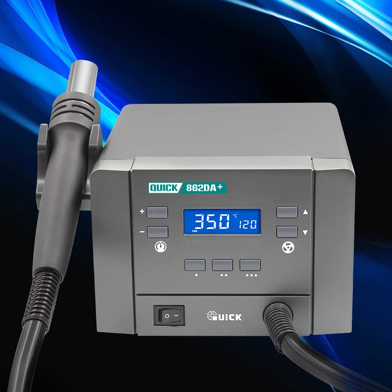 1000W hot air blower gun Quick 862DA+ Vortex air 120 Class airflow hot air gun portable for desoldering