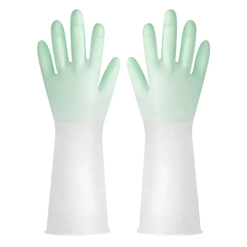 2024 New high quality pvc waterproof laundry cleaning rubber dishwashing gloves Kitchen wholesale household gloves