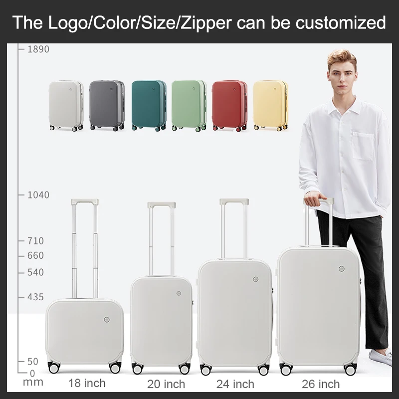 Mixi Zipper Carry On Suitcases Spinner Wheels Rolling Smart Custom Traveling PC Luggage Suitcase
