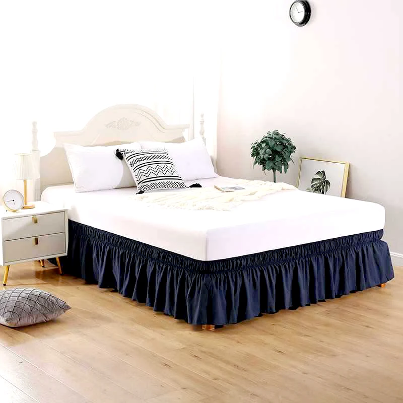 HOT Sell Various styles of bed skirts Home Textiles Hotel Grade bed skirt sheet set 100% Polyester Luxury Solid Color bed skirt