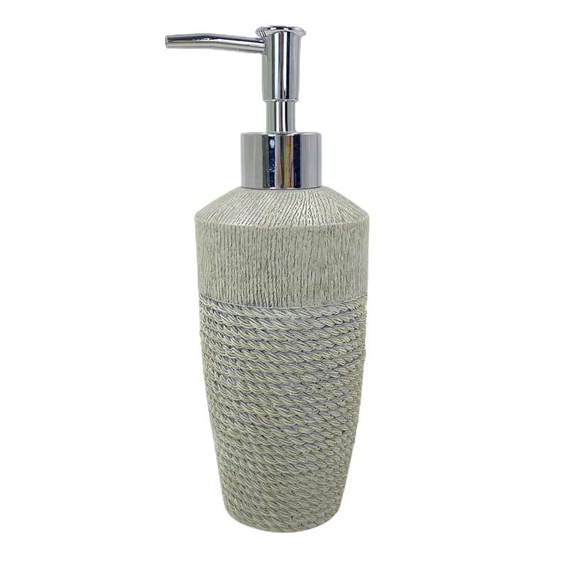 Hot selling Eco-Friendly Customized Modern Hotel  Resin Bathroom Accessories Set with  lotion dispenser