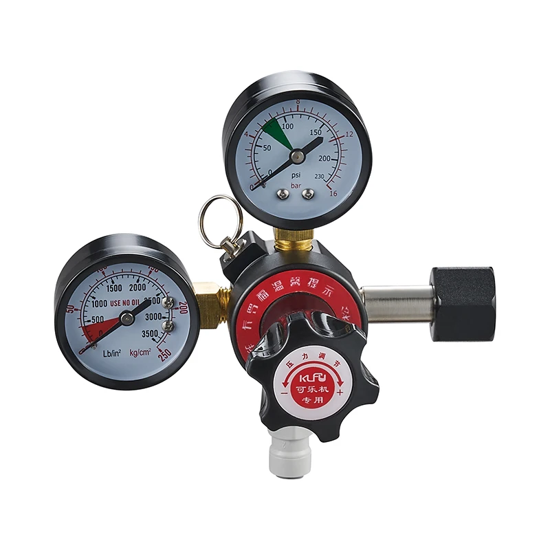 Double Gauge Single Stage Co2 Regulator For Red Wine Soda Cola And Other Beverage Machines Homebrew Kegerator Cga320