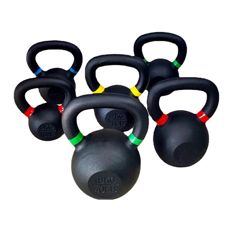 Gym Equipment Weights Accessories Powder Coated Cast Iron Vinyl Kettlebells