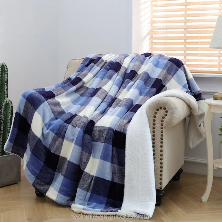 Сине-белое Флисовое одеяло lovie поклонение kantha складное детское из шерпы