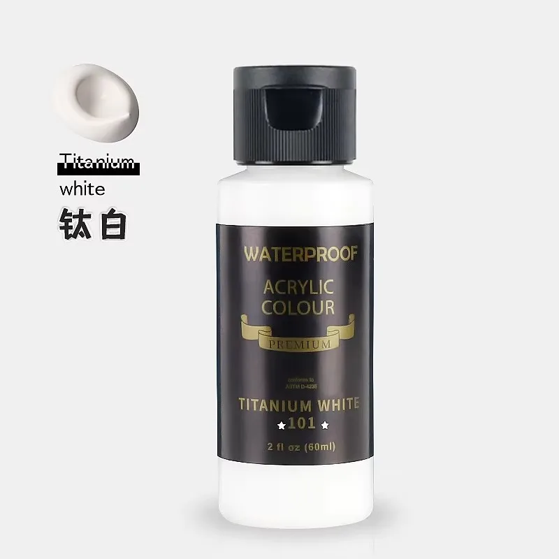 60ml 36 color acrylic paint set with brush and color palette