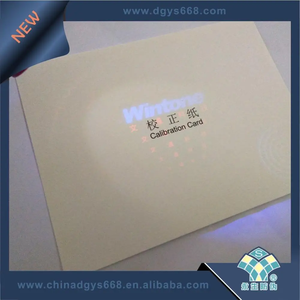 Custom anti-counterfeiting hot stamping hologram fiber paper certificate jewelry authenticity certificate
