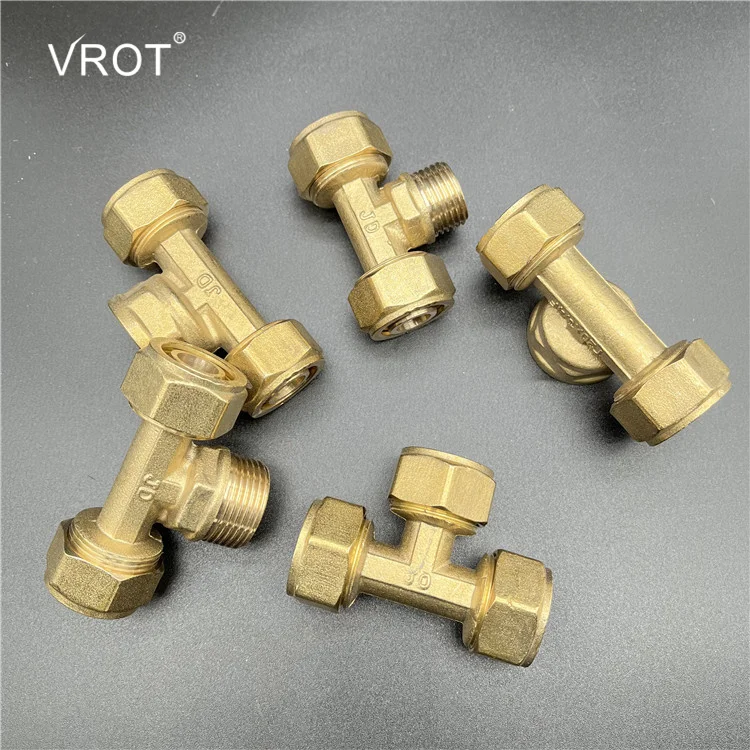 Factory Direct Sale 1/2, 3/4 Bathroom Accessories Four Types Aluminum Plastic Pipe Brass Pipe Connector Fittings