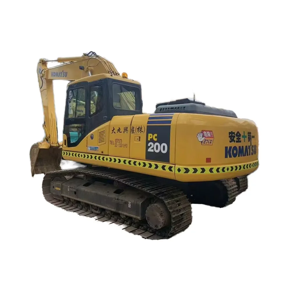 Used Original KOMATSU PC200-7 Hydraulic Excavator 20 Ton Big Excavator Good Condition Includes Engine Pump Similar PC200-6