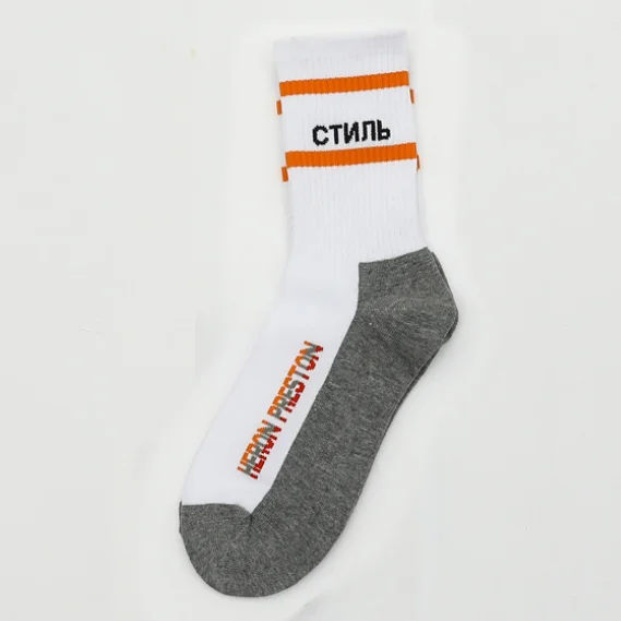 Quality jacquard letter brand crew cotton funny sports European oil painting men women custom logo designer socks wholesale