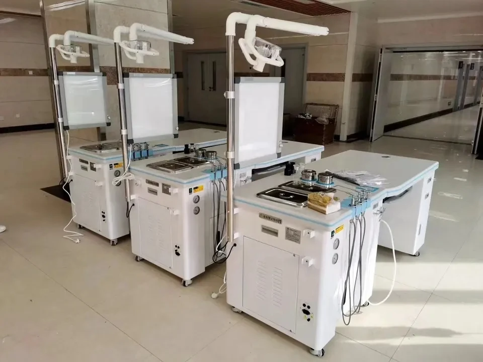 High quality  luxurious  ENT  units Treatment workstation endoscope camera ent examination unit with soft Chair