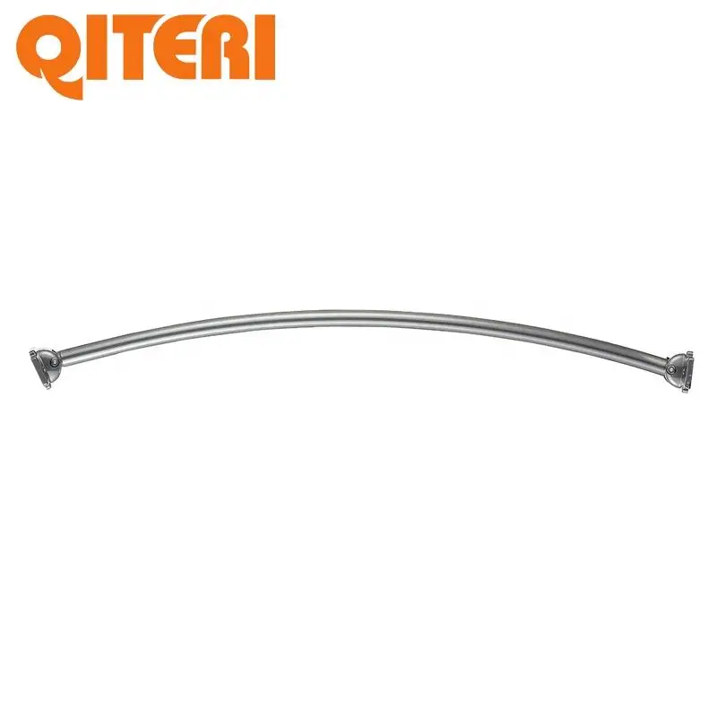 Professional Customization Bendable Curved Shower Rod Aluminum Metal Shower Curtain Pole Suitable For Bathroom