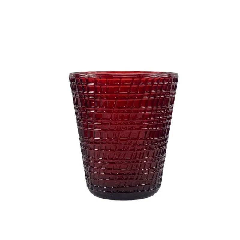Trust creative relief fruit juice cup hotel mouthwash cup thickened bar wine glass European style red glass water cup